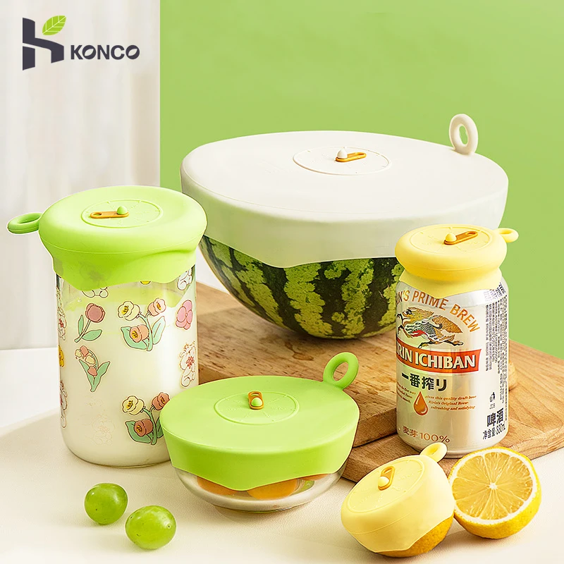 

Food Silicone Cover Stretch Lids Reusable Silicone Bowl Lids Airtight Food Wrap Covers Keeping Fresh Refrigerator Storage