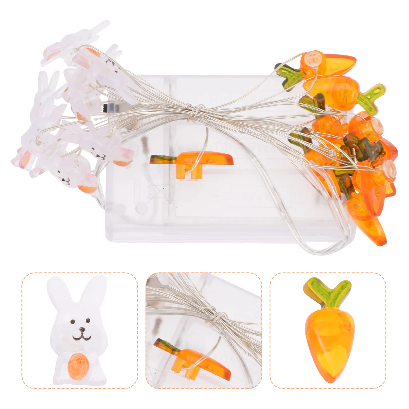 

Lovely Bunny String Light Battery Powered LED String Lamp Easter String Light without Battery