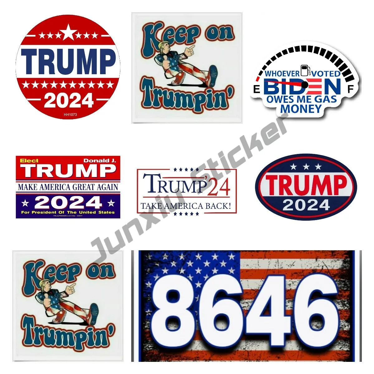 Наклейки на автомобиль с изображением Трампа 2024 наклейка автомобильные
