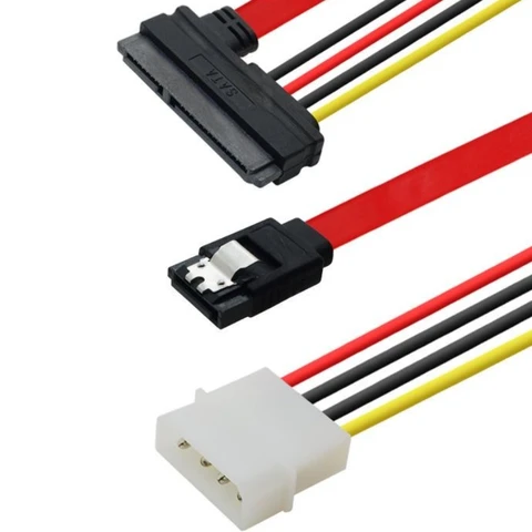 SATA 7+15PIN to SATA+4PIN кабель 40 см