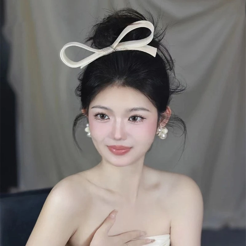 1 шт./1 пара однотонная заколка для волос с бантом элегантная девочек