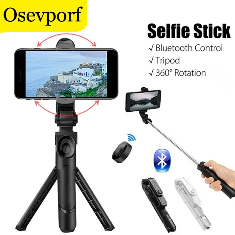 

Bluetooth Remote Connection Selfie Stick Tripod Holder Desktop Support Stand for iPhone 12 11 Samsung S20 Shutter Handheld Stick