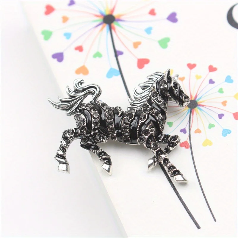 Винтажная элегантная милая брошь с изображением зодиака и лошади унисекс