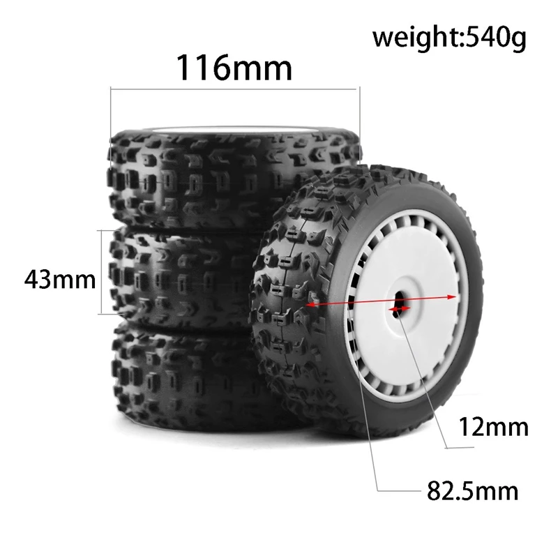 Для 1/8 ARRMA KYOSHO BUGGY HSP Electric Yue Oil 17 мм комбайнер внедорожной шины