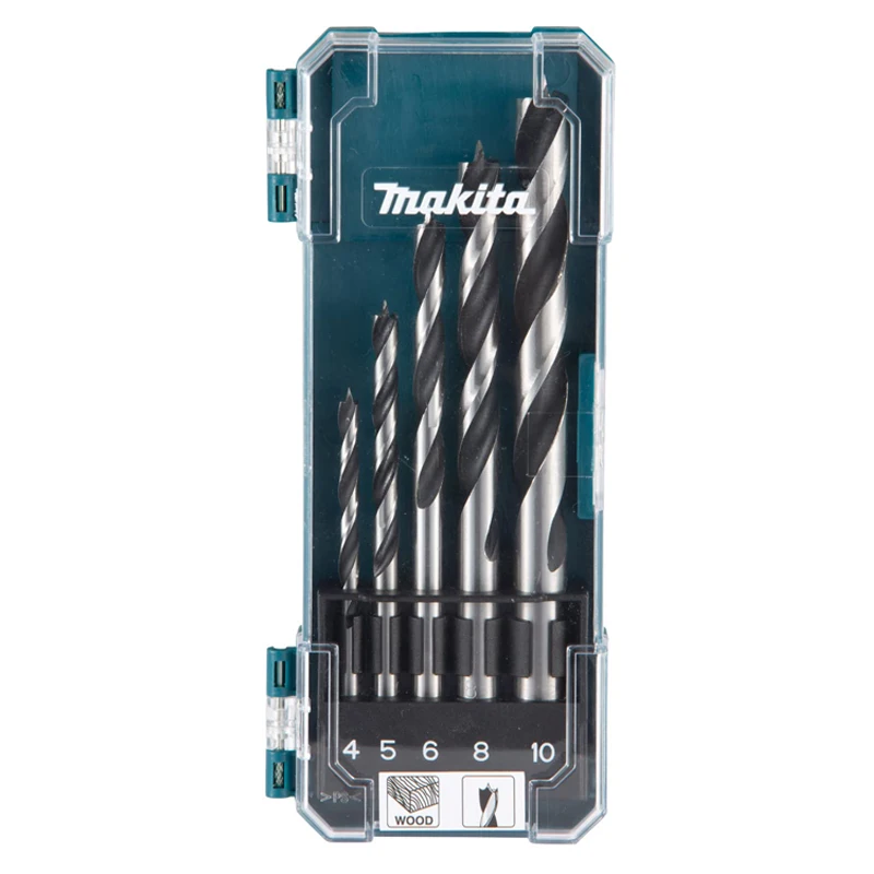 

Makita D-72861 Набор сверл по дереву, 5-компонентный тип хвостовика, прямой 4/5/6/8/10 мм, износостойкий аксессуар для электроинструмента высокой твердости