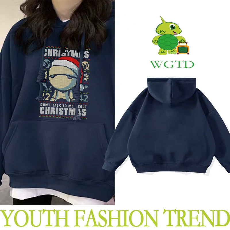 

Christmas Sweatshirt Spring Tops Casual High Quality Jumper Classic Crewneck Christmas Graphic Warm Fleece Harajuku Hoodies