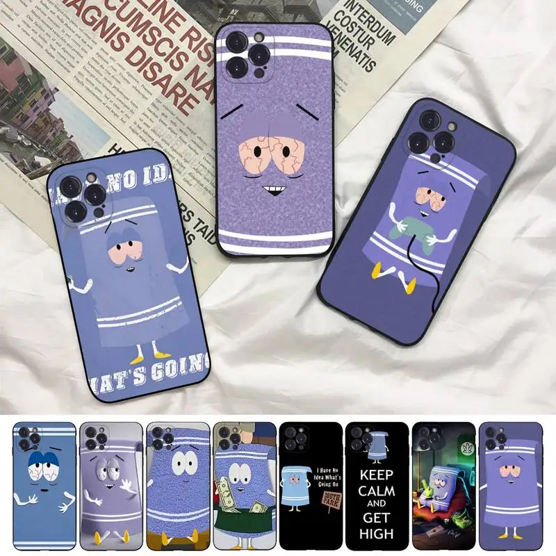 

S-South Park Towelie Phone Case For iPhone 8 7 6 6S Plus X SE 2020 XR XS 14 11 12 13 Mini Pro Max Mobile Case