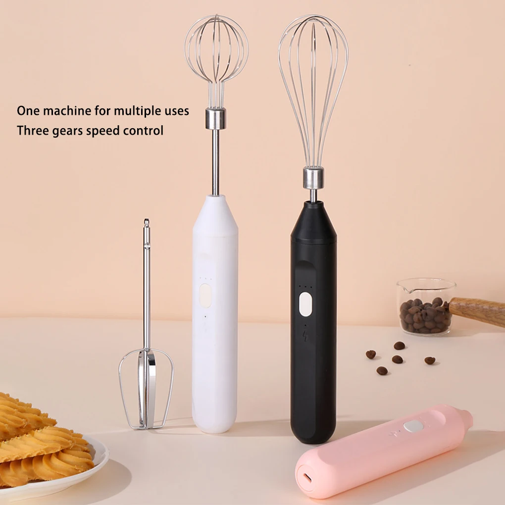 

Electric Egg Beater Tea Coffee Milk Frother Household Stainless Steel Stirrer Cream Whisk Mixer Drink Blender Kitchen Gadgets