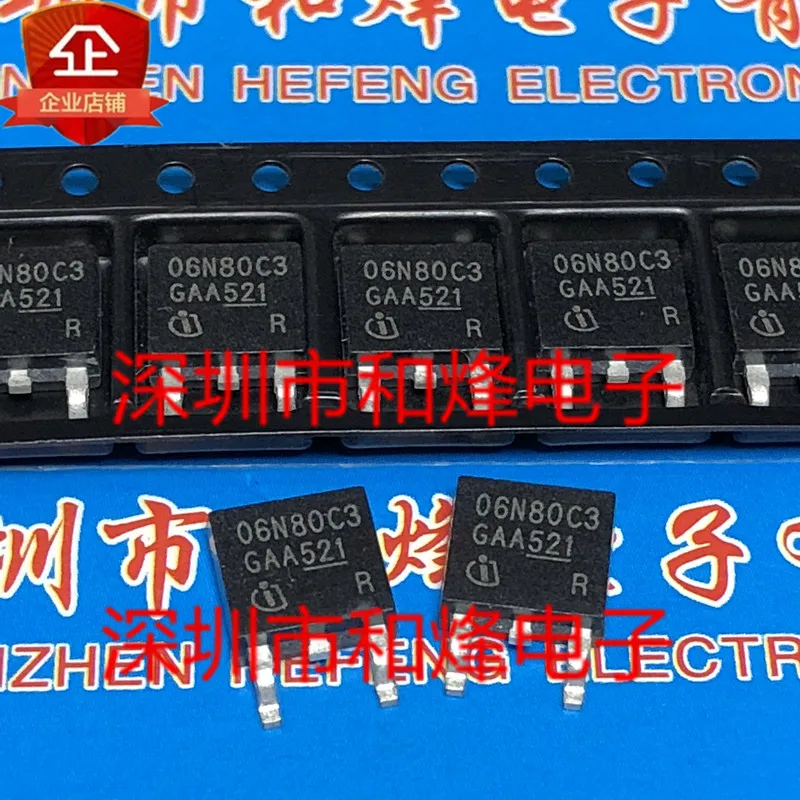 

Оригинал 5 шт./06N80C3 SPD06N80C3 TO-252