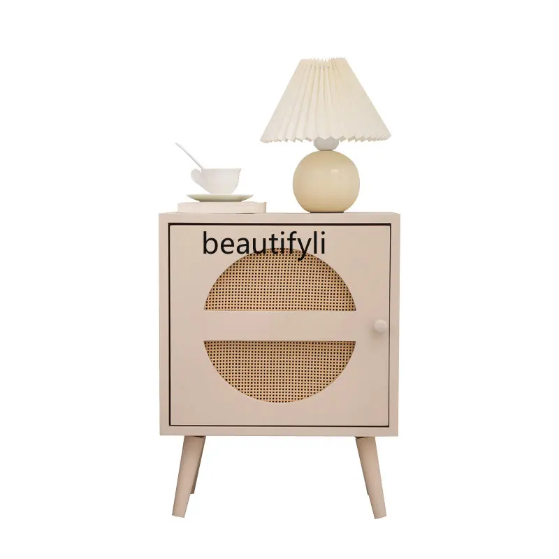 

Mini Bedside Table Small Household Bedside Cabinet Rattan Simple Bedside Cabinet Storage Cabinet