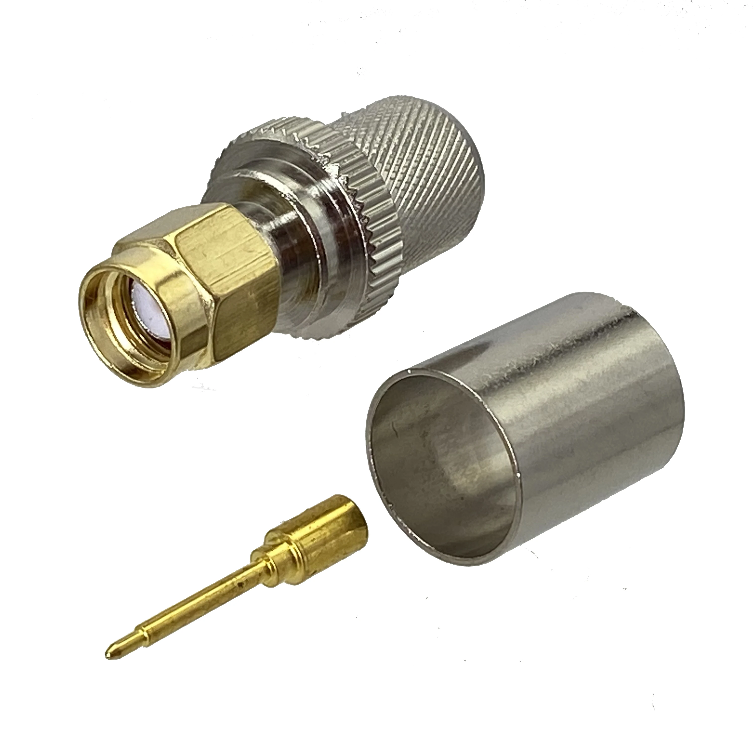 10pcs-connector-sma-plug-male-crimp-for-rg8-lmr400-rg213-cable-gold-plated-straight-rf-coaxial-adapter-new