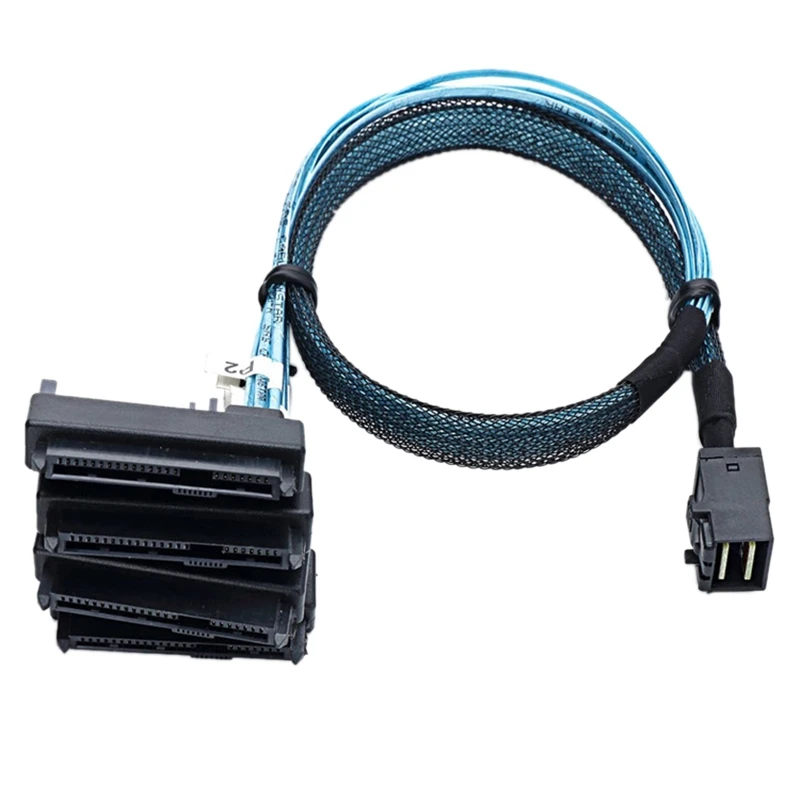 

Кабель для сервера жесткого диска Mini SAS SFF-8643 to 4X29Pin SFF-8482 3.33TF/1M