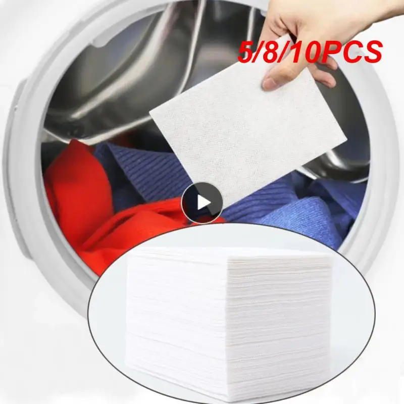 

5/8/10PCS Laundry Soap Concentrated Washing Grabber Cloth Washing Machine Color Absorption Paper Sheet In Washing Sheet Proof
