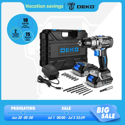 DEKO Бесщеточная дрель 20В