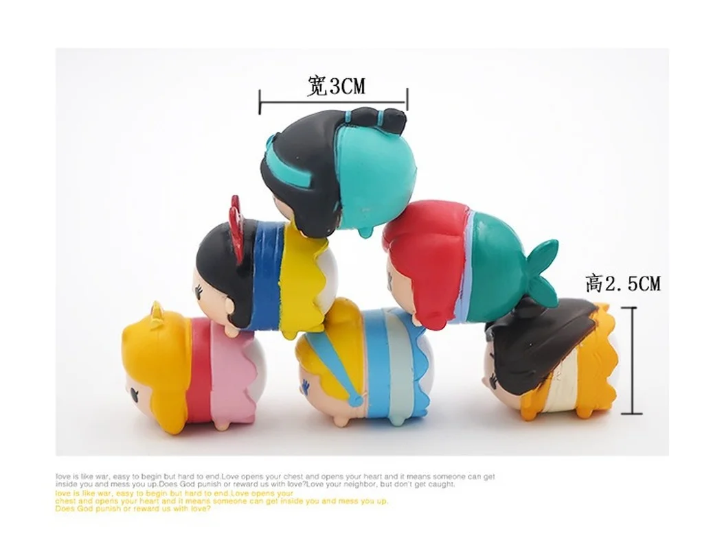 6 моделей/набор игрушечные фигурки принцессы Tsum |