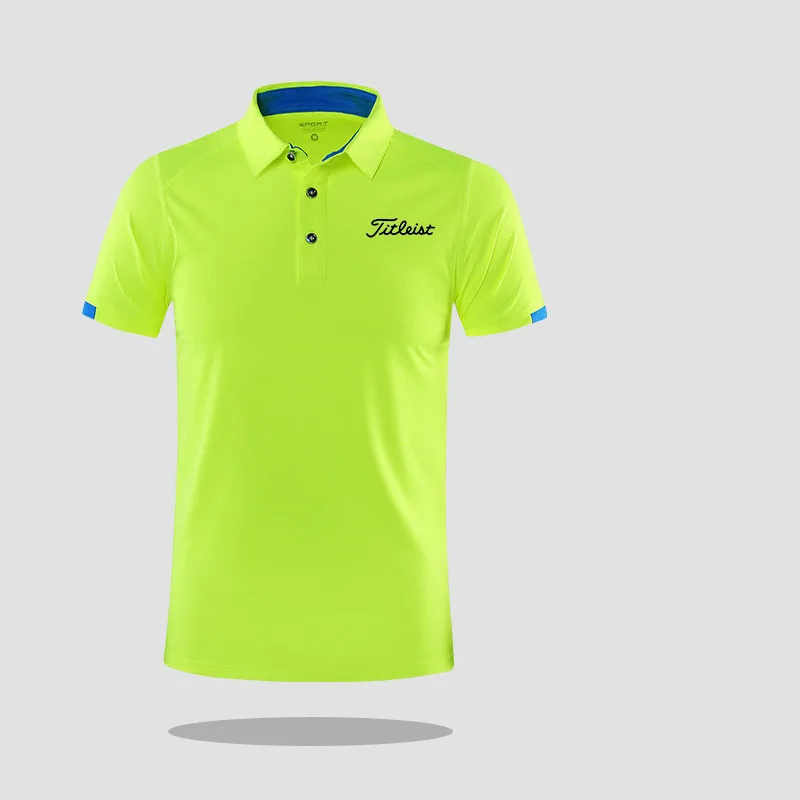 Golf T-shirt Lightweight Quick Drying Polo Shirt Solid Color Fashion T-shirt Men's Outdoor Exercise Sweat Breathable