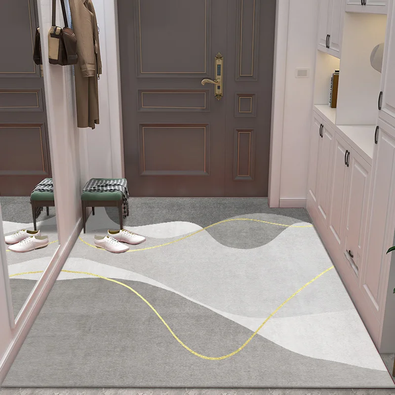 

Ins Doormat Non-Slip Waterproof Dustproof Carpet Hallway Bath Mat PVC Kitchen Mat Can Be Cut Custom Indoor Home Entrance Doormat