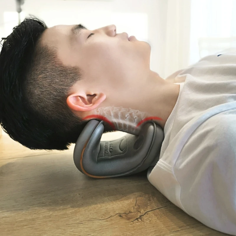 

Neck Head Shoulder Relaxer Pain Relief Support Cervical Stretch Traction Pillow Massage Relax Neck Massager Beauty Health