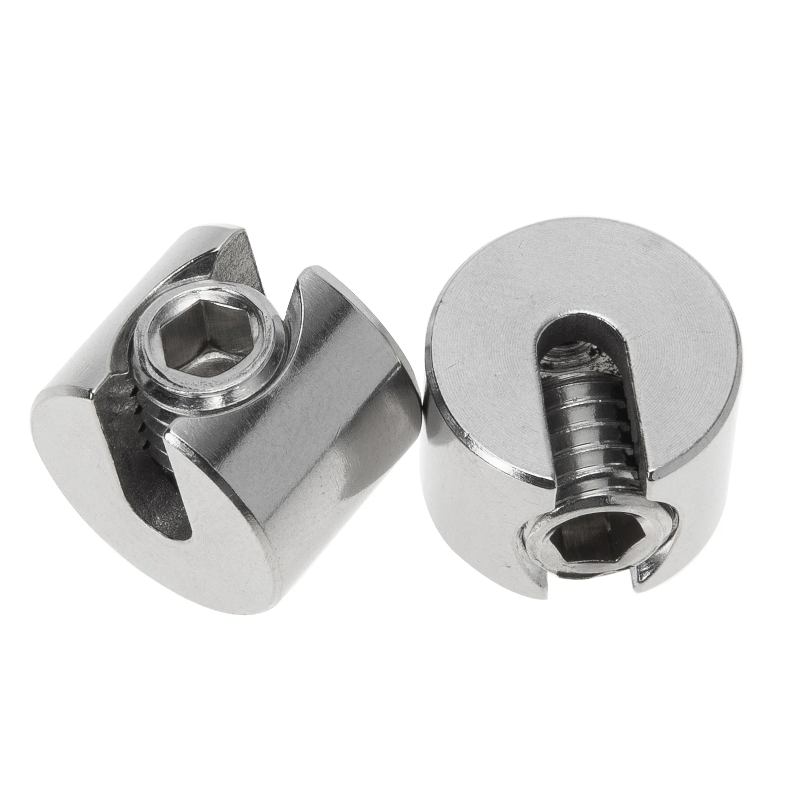 

2pcs Stainless Steel Wire Rope Clamp Durable Wire Rope Fixed Clamp Fitting Clip