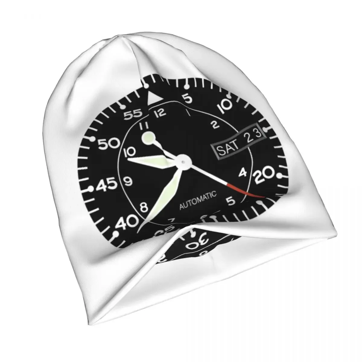 Seiko Aviation Flieger Watch Face Теплая вязаная шапка в стиле хип-хоп Шапка-капот Осень-зима