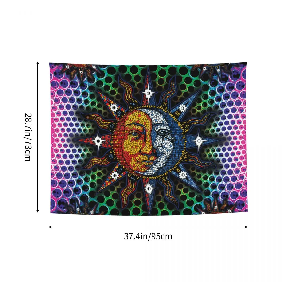 Гобелен космический Небесный мозаичный украшение в стиле хиппи с изображением