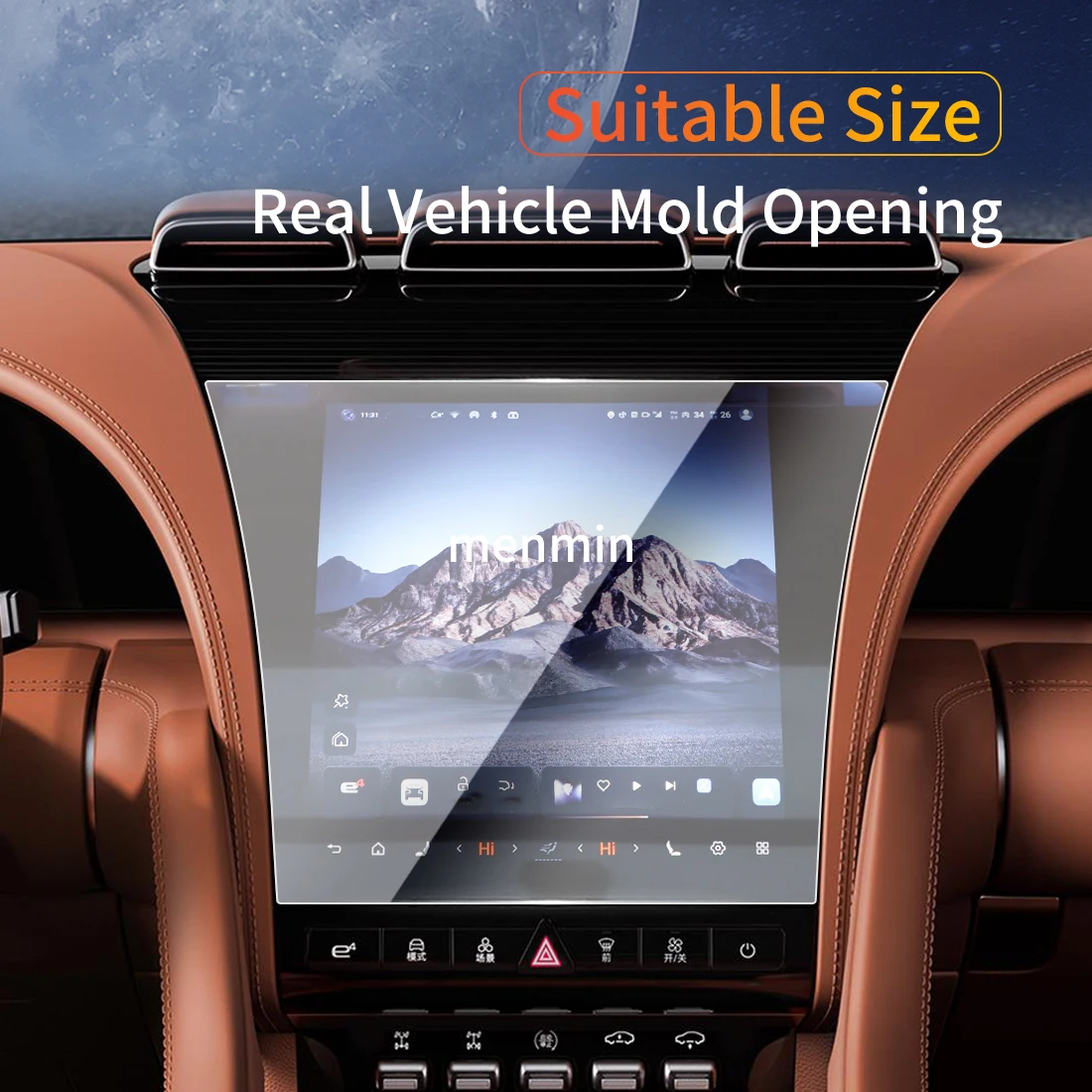 Автомобильные наклейки Carplay Защитная пленка для экрана Dash из закаленного стекла