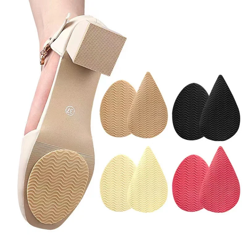 Silicone sole non-slip stickers high heels forefoot shock absorption wear-resistant sole protection stickers self-adhesive