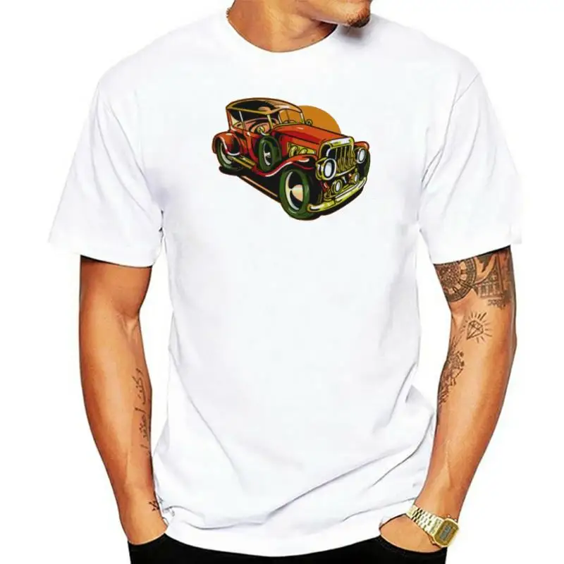 

Classic Car T-shirt Graphic Tee Gift For Him Organic Cotton men t shirt