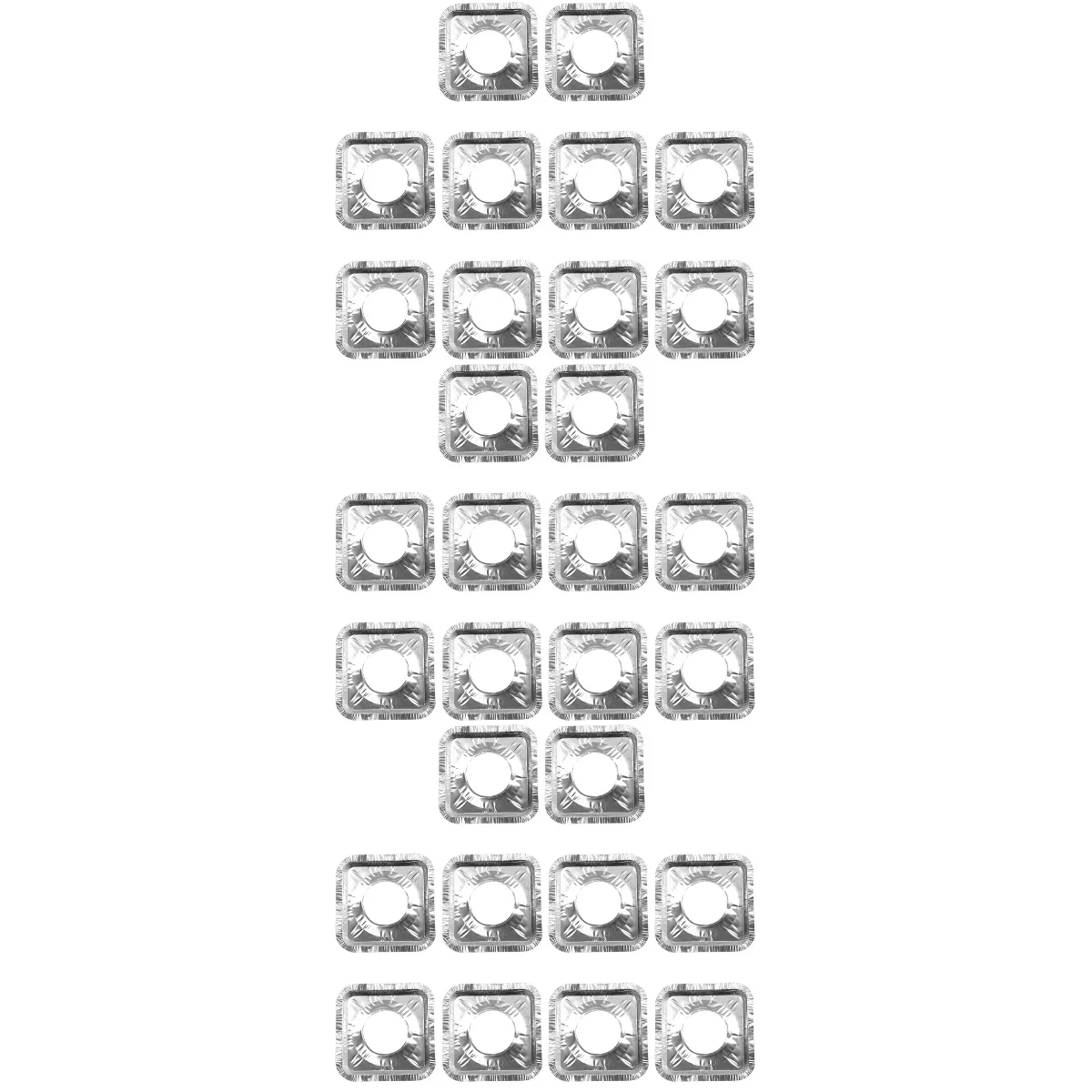 

30 Heat Resistance Aluminum Foil Stove Burner Covers Gas Oven Covers for Gas Stove Liners Oil Proof Cleaning Pad (Square)