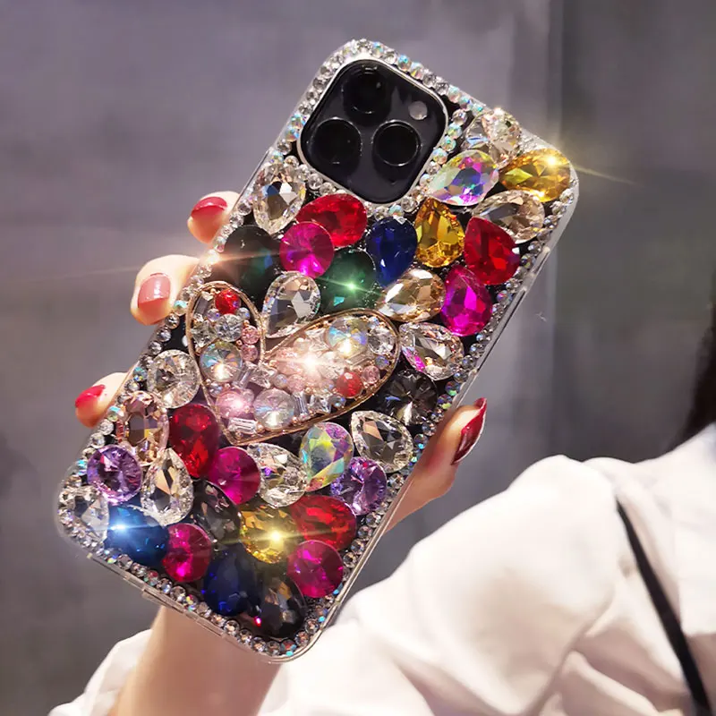 Прозрачный чехол со стразами для Samsung A72, A71, A52, A51, A42, A32, A91, A81, A70, A50, A41, A30