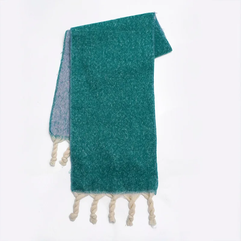 USPOP двухсторонний имитационный кашемировый шарф ручной работы для женщин Зимняя