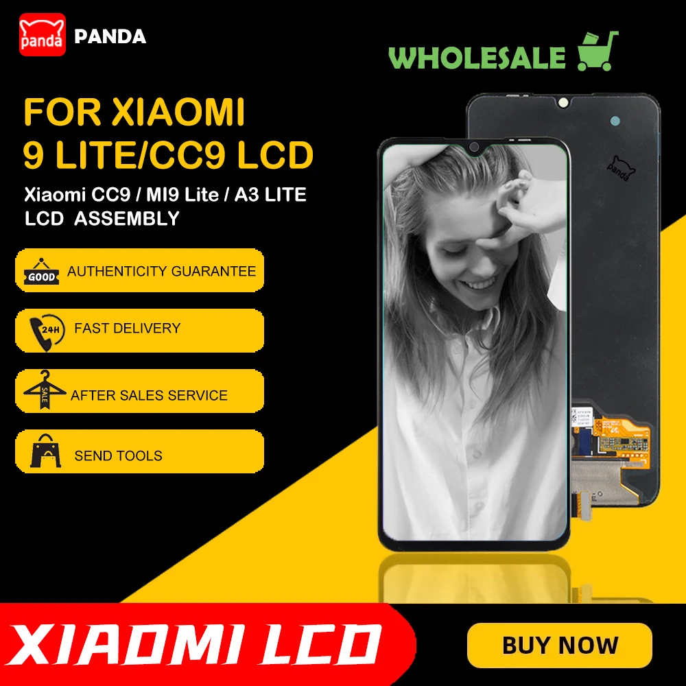 

ЖК-дисплей CC9 для Xiaomi 9 Lite с сенсорным экраном и дигитайзером без рамки Mi A3 Lite в сборе, бесплатная доставка