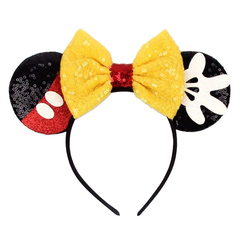 

Chic 5" Sequins Bow Headband Mouse Ears Heaband Cosplay DIY Gilrs Hair Accessories For Women Headwear Party Decoration