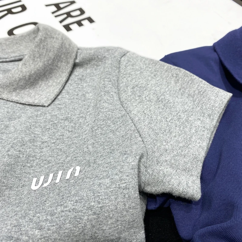 Женская футболка с коротким рукавом [YOZOU] серая или синяя облегающая из хлопка в