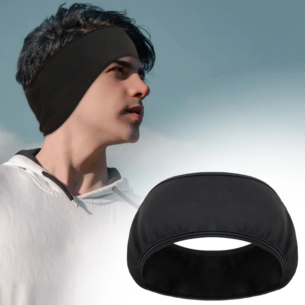 

Men Women Keep Warm Winter Headband Riding Outdoor Sports Ear Warmer Spandex Running Skiing Windproof Universal Solid Yoga Round