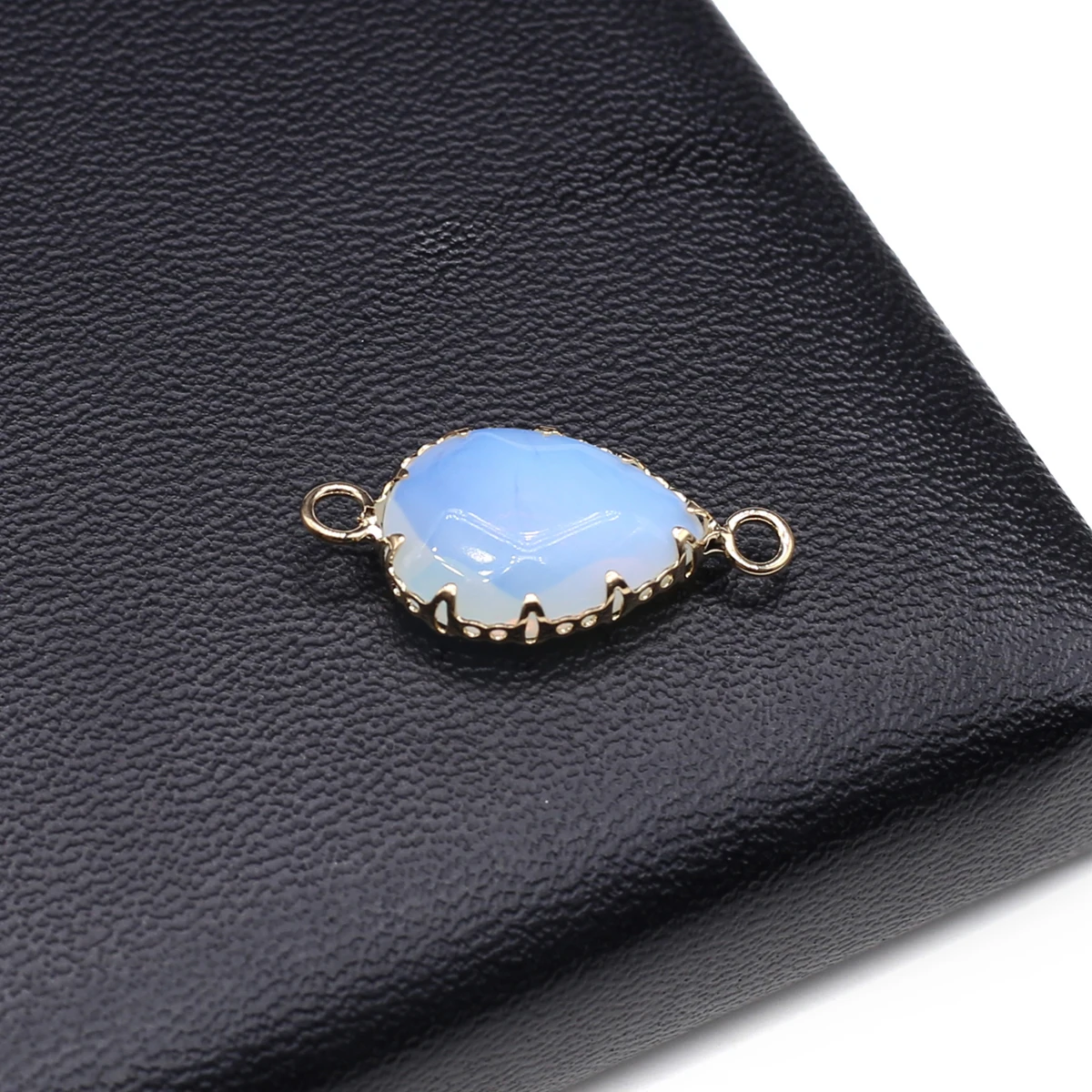 

5pc Natural Crystal Stone Charms Amazonite Opal Agate Quartz Double Holes Connector For Jewelry Making DIY Bracelets Necklaces