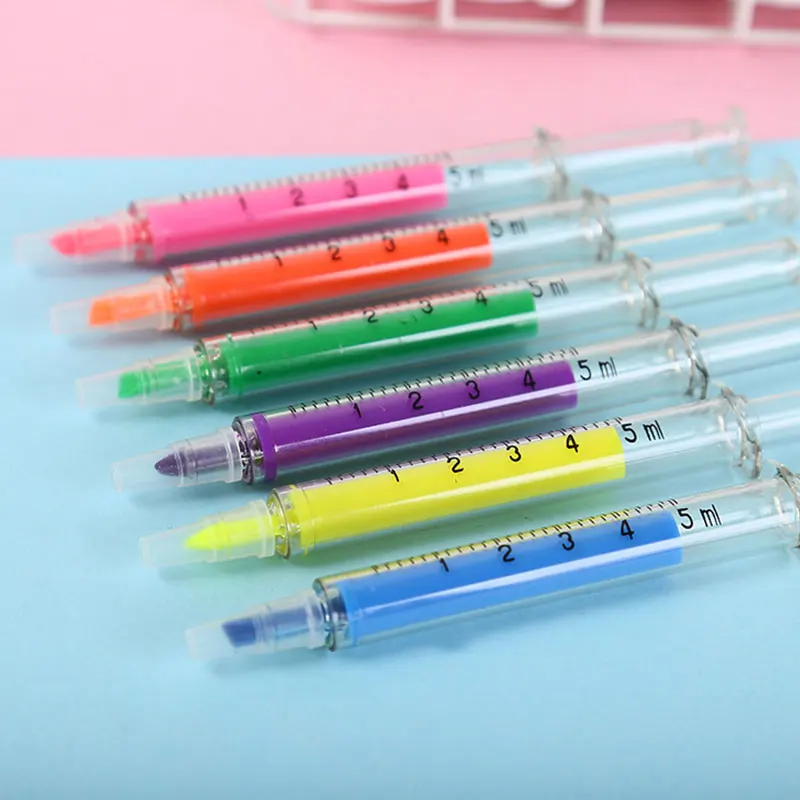 

18 шт. художественный цветной маркер граффити ручка канцелярские принадлежности рисунок шприц милые флуоресцентные маркеры