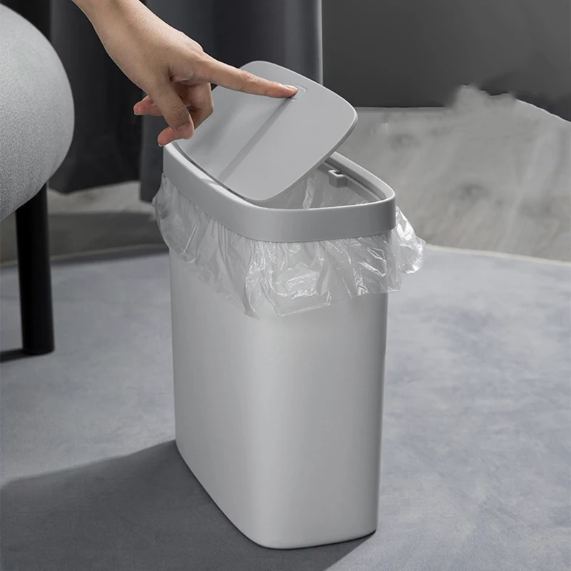 

7L Trash Can with Lid Household Bathroom Office Storage Kitchen Goods Garbage Bucket Recycle Bin Containers Waste Wastebasket