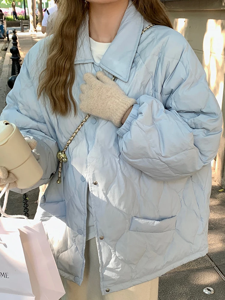 

Парка женская зимняя хлопковая, Модное теплое пальто в Корейском стиле, милое короткое пальто с подкладкой, свободная универсальная верхняя одежда большого размера