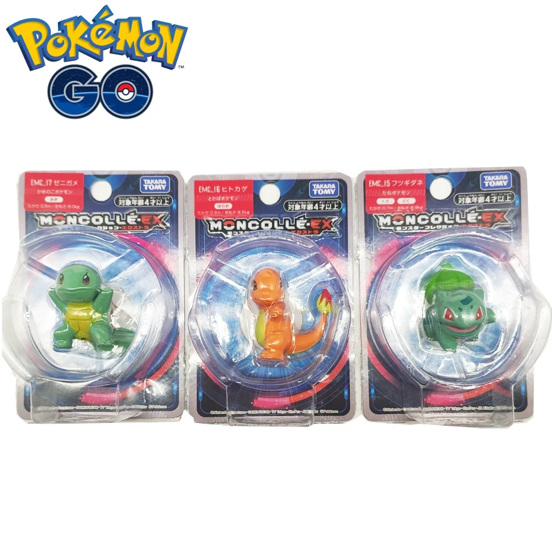 

Pokemon Action Figures Model Toys Pikachu Squirtle Bulbasaur Original Toys for Children Gift