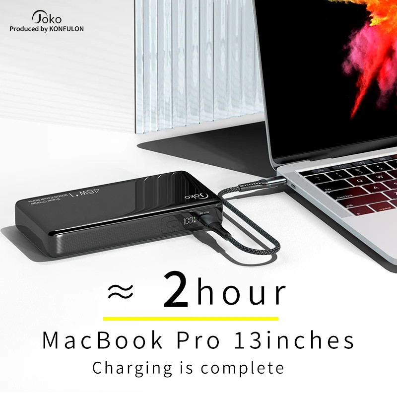 45 Вт Power Bank 20000 мАч PD3.0 Портативный зарядный аккумулятор для мобильного телефона Внешний аккумулятор QC 3.0 Зарядное устройство 22,5 Вт Poverbank 20000 (art.: 3920d2aaa28bd) - 3920d2aaa28bd