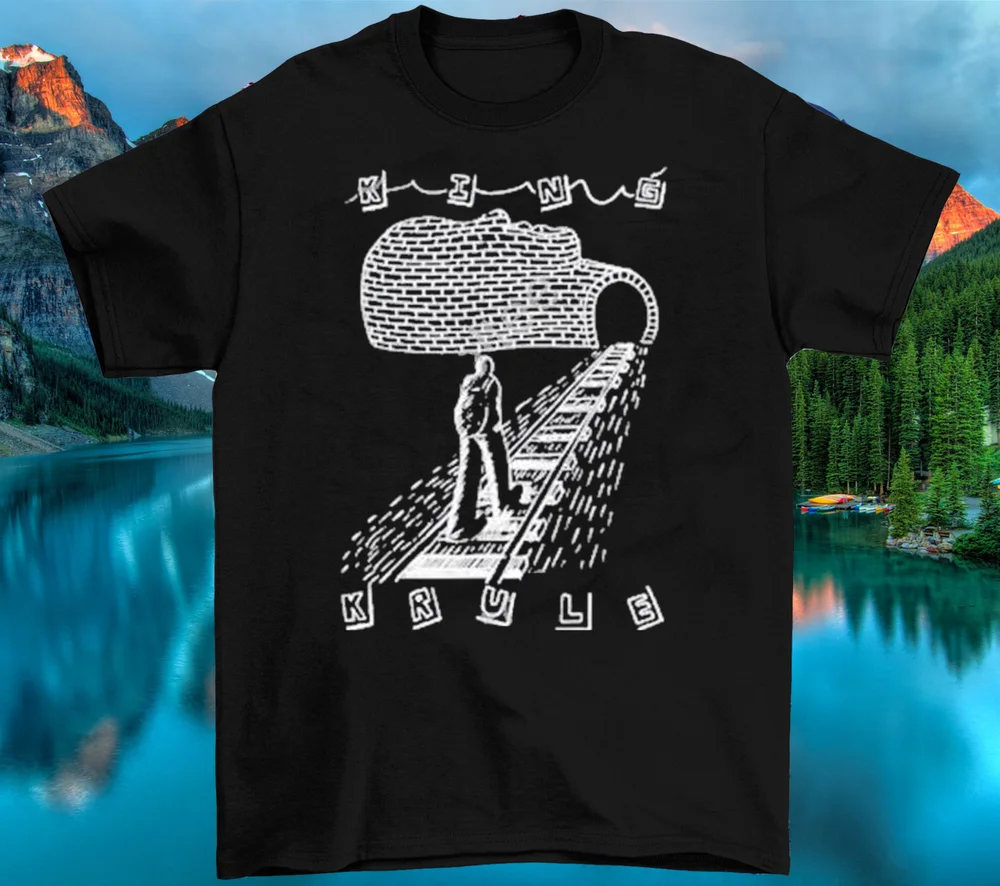 Рубашка унисекс из плотного хлопка Vtg King Krule Train черная все размеры