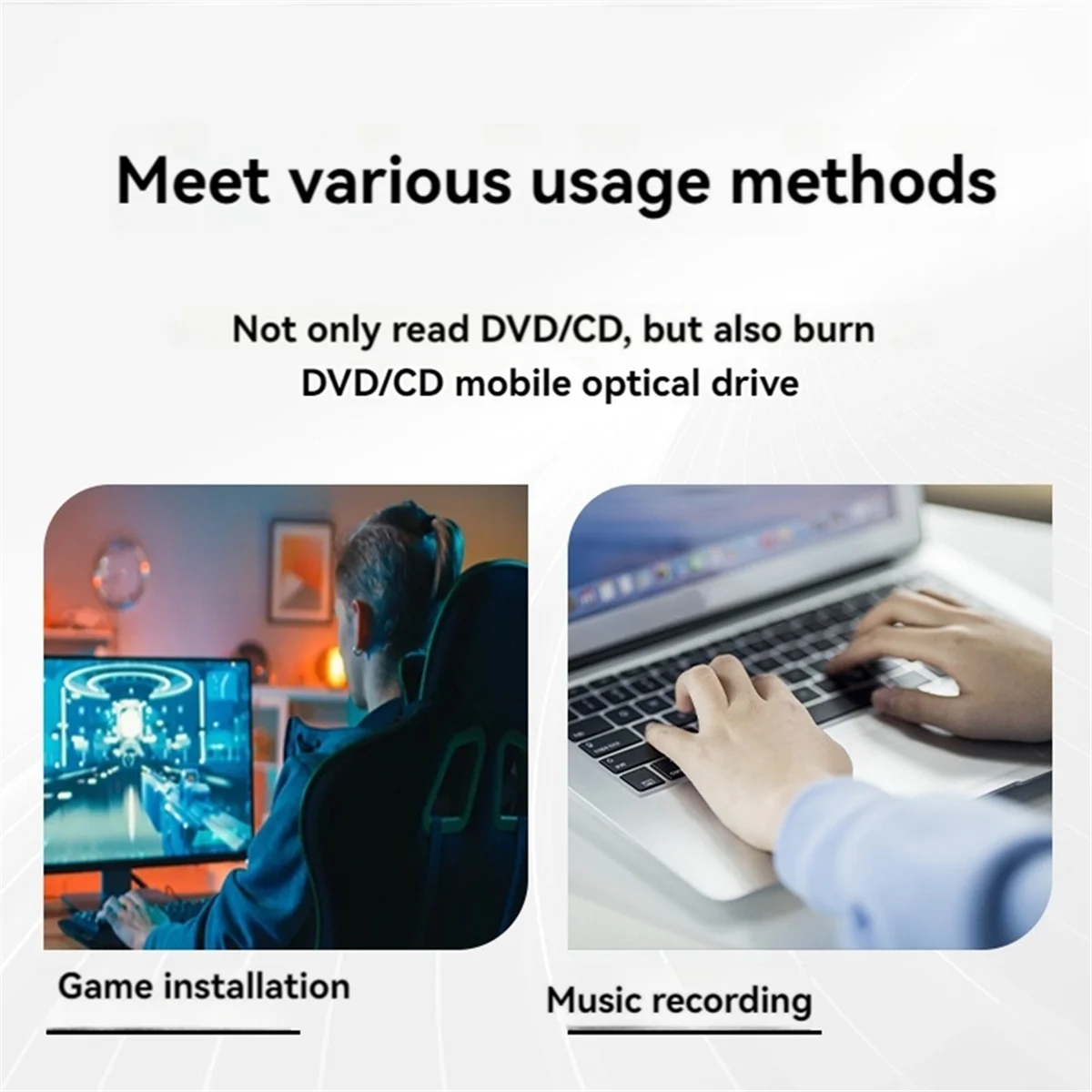 7 в 1 USB 3.0 Type C Внешний оптический привод CD DVD RW Портативный DVD-плеер считыватель