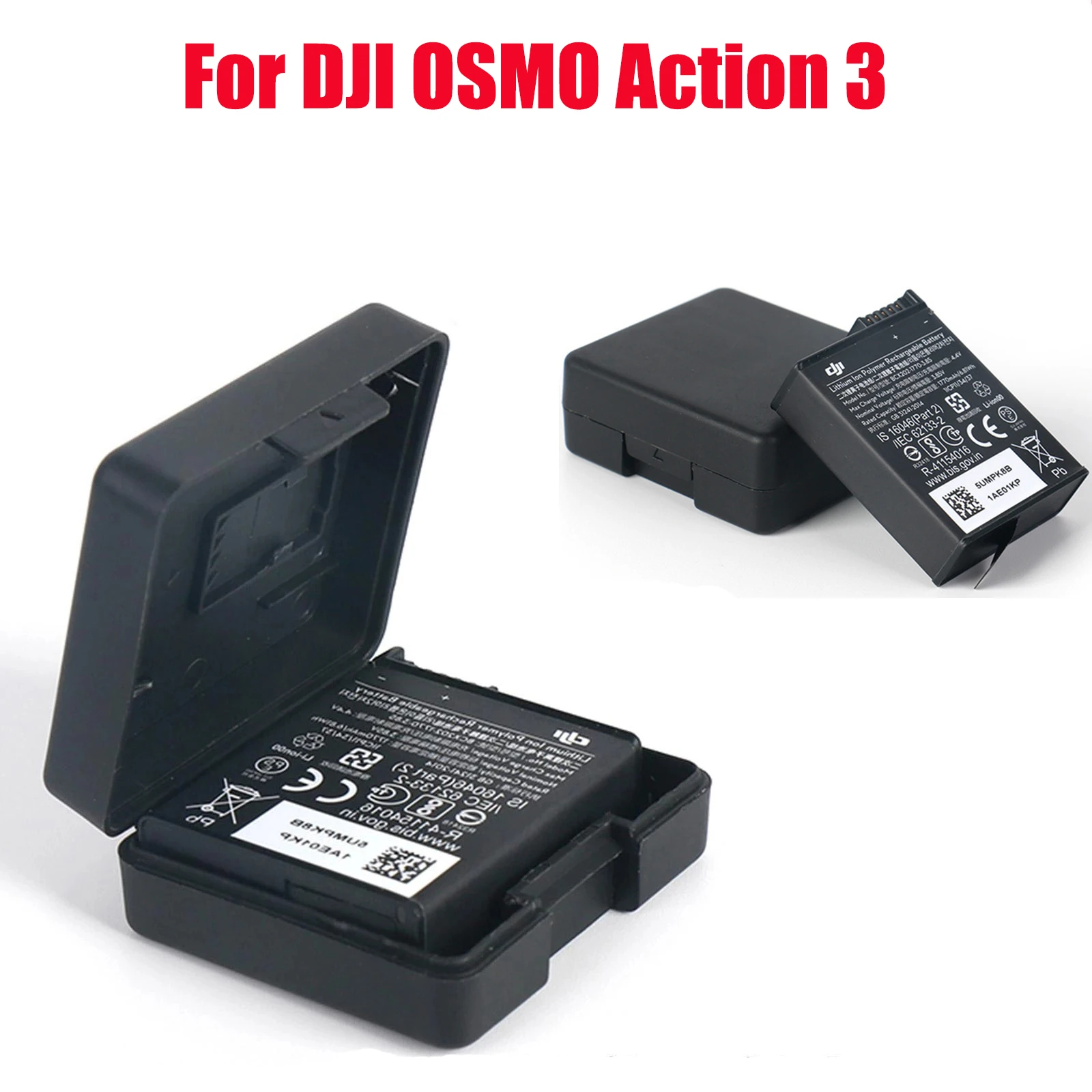 

Mini Battery Protective Storage Case For DJI OSMO Action 3 Sports Camera Accessories Batteries Carrying Case with TF Card Box