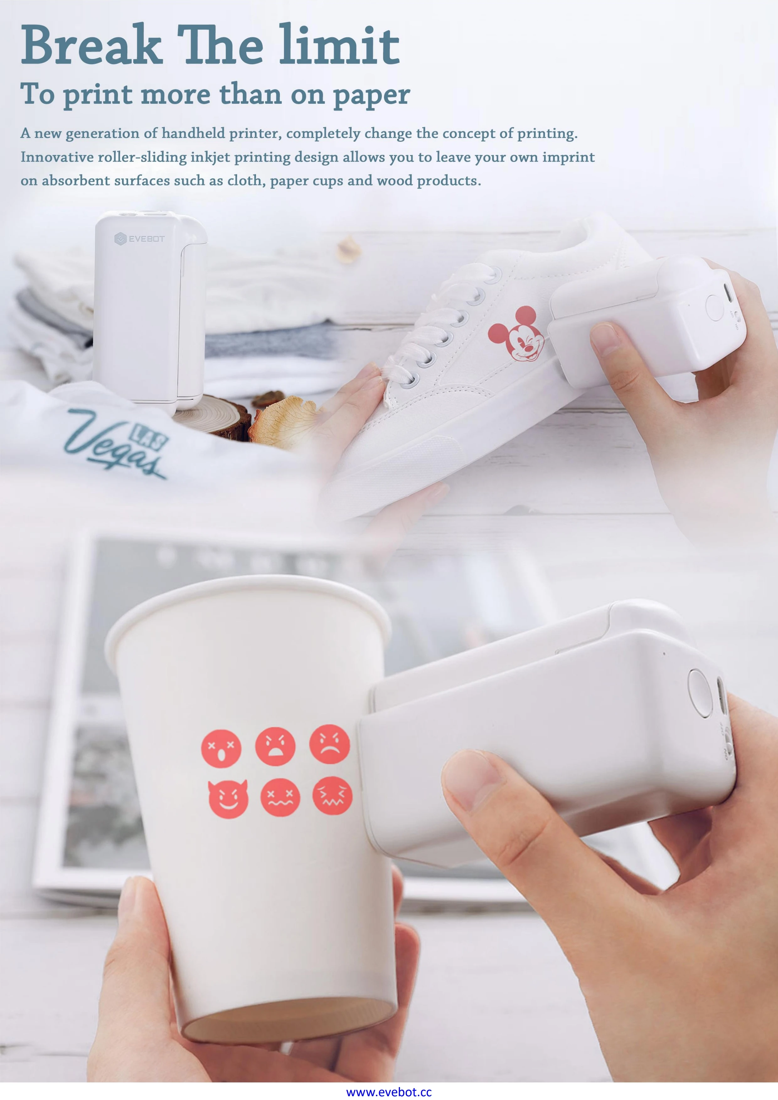 

Ручной принтер EVEBOT PrintPods Type-C, 300DPI, 26 мм