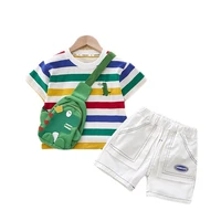 boys clothes sets summer for 1 2 3 4 5 years children casual t shirts shorts bag 3pcs tracksuits baby sports suit kids outfits