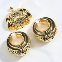 2022 new earrings and pendant dubai gold plated jewelry set for women costume necklace charms women for wedding dress party