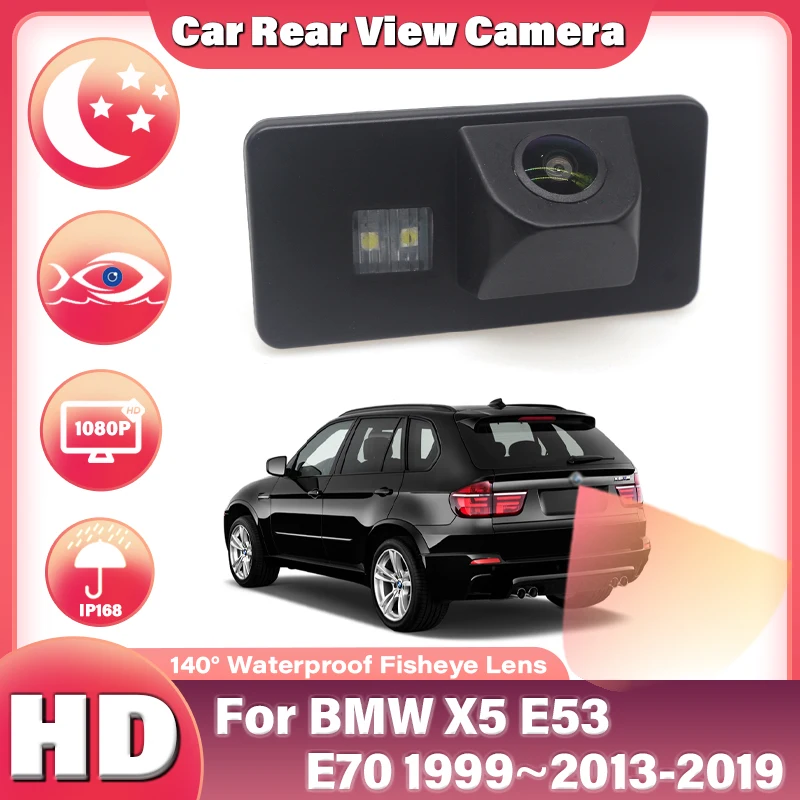 Автомобильная камера заднего вида для BMW X5 E53 E70 1999 ~ 2013-2019 Full HD CCD Камера
