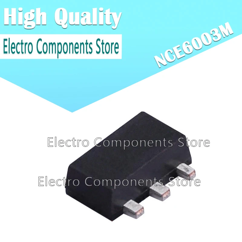 

10Pcs/Lot MOS Field Effect Transistor NCE6003M 60V 3A SOT-89 (Marking 6003M) 6003M N Channel MOS Tube