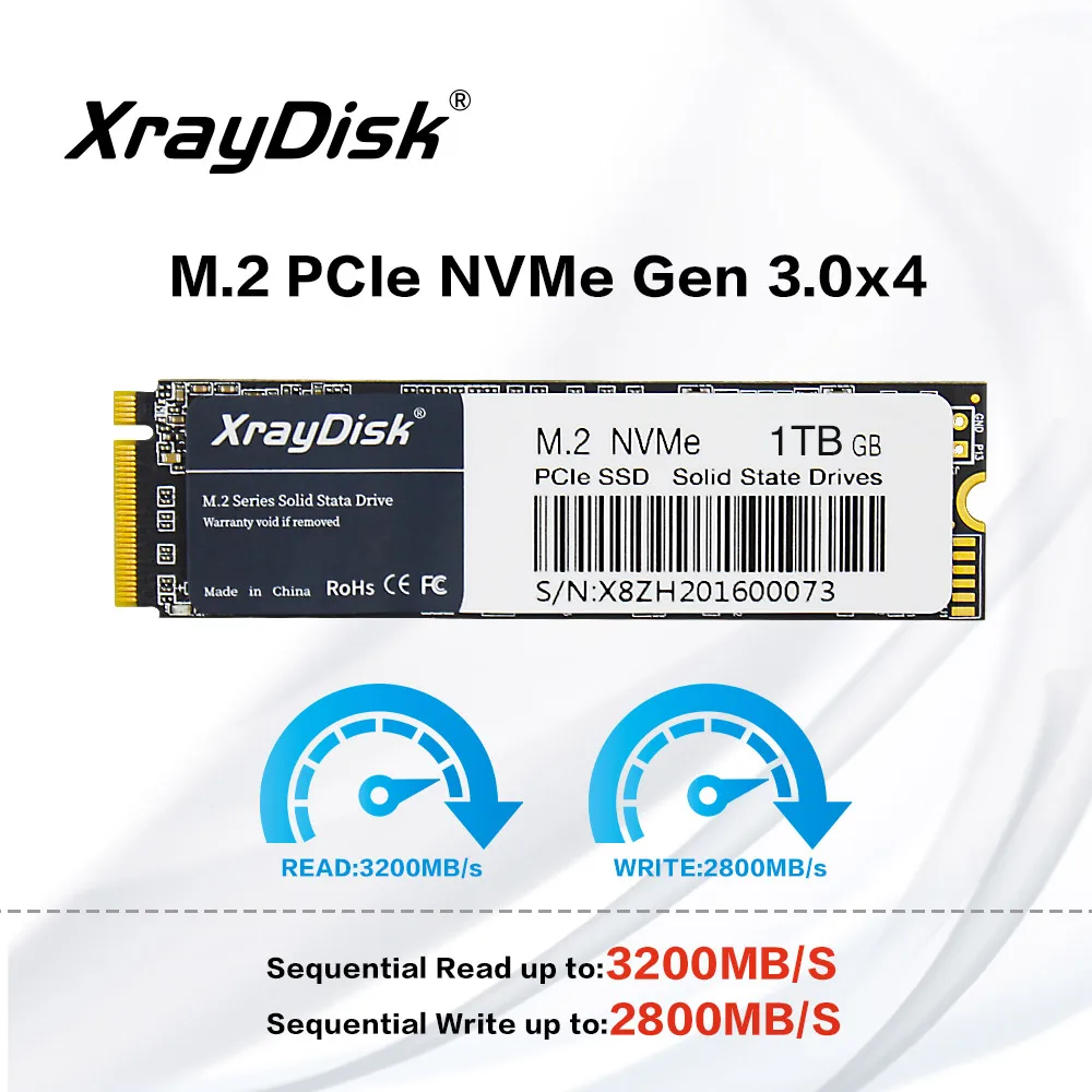 Xraydisk M2 NVMe SSD, высокоскоростной жесткий диск для ноутбука и настольного компьютера на ТБ